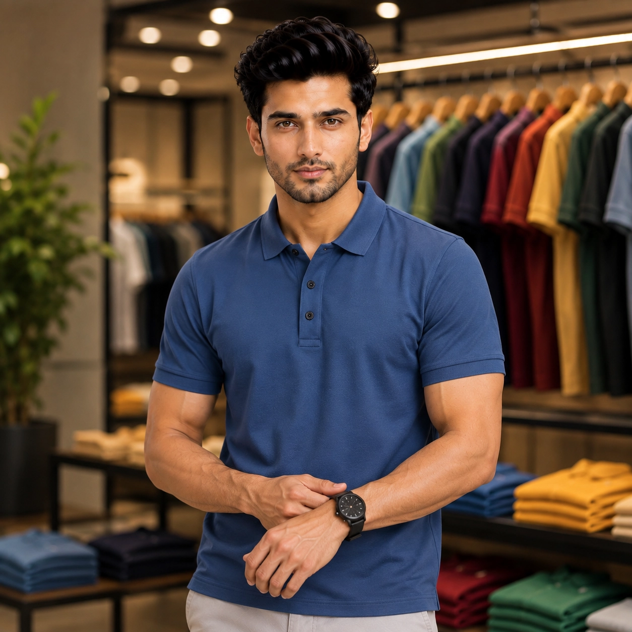 PTS4 Premium Polo T-shirt - Blue - Image 1